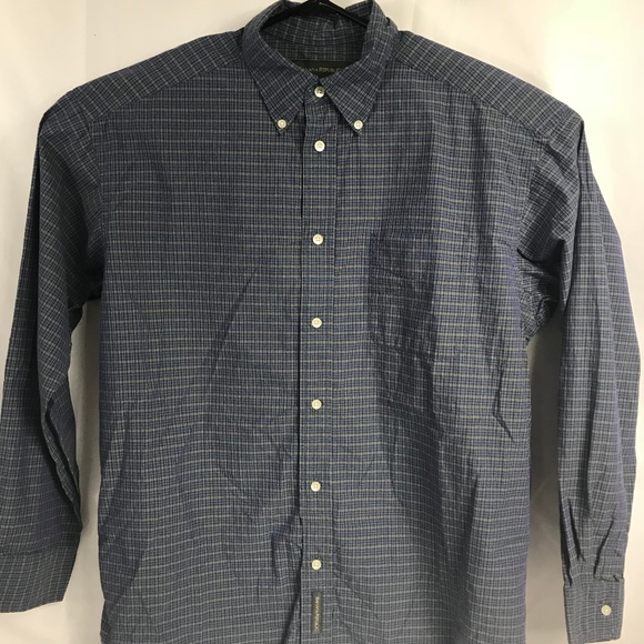 Banana Republic Other - Banana Republic Men's Plaid Blue Taupe Pink Shirt